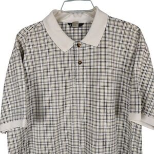 Basic Equipment Mens XL Polo Shirt Multicolor Plaid Cotton Grandpacore Retro